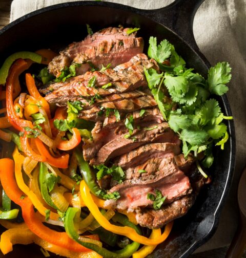 Steak Fajita Recipe 5 Ingredient Recipes Skinny 5 dot com Beef Mains