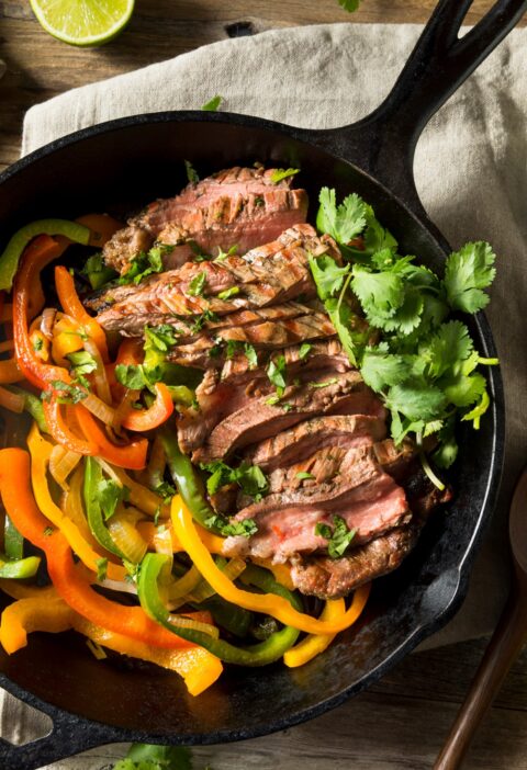 Steak Fajita Recipe 5 Ingredient Recipes Skinny 5 dot com Beef Mains