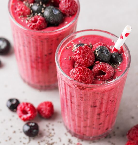 5 Ingredient Recipes Skinny 5 dot com Mixed Berry Smoothies