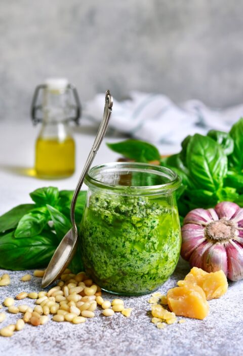 Pesto Sauce Recipes 5 Ingredient Recipes Skinny 5 dot com